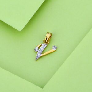 22kt gold fancy exclusive letter pendant lp22