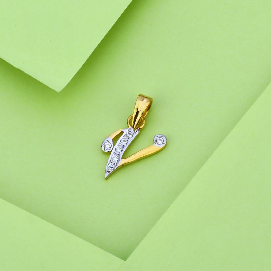 22kt gold fancy exclusive letter pendant lp22