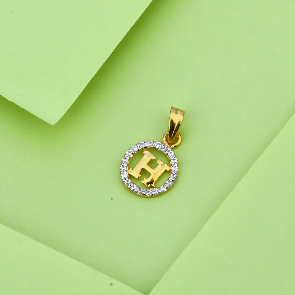 22ct Gold Cz Classic Pendant LP28