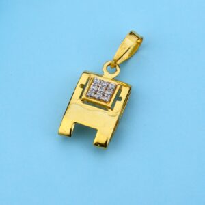 916 Gold Designer Cz Hallmark Pendant LFP15