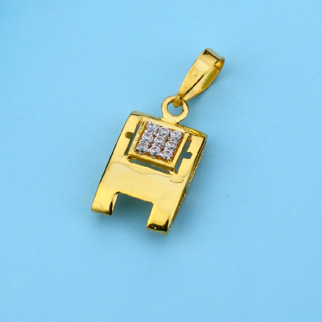 916 Gold Designer Cz Hallmark Pendant LFP15