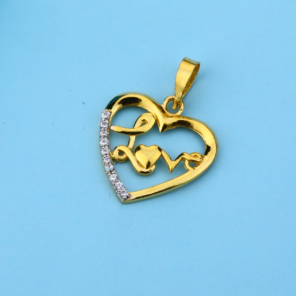 916 Gold Cz Hallmark Fancy Pendant LFP33