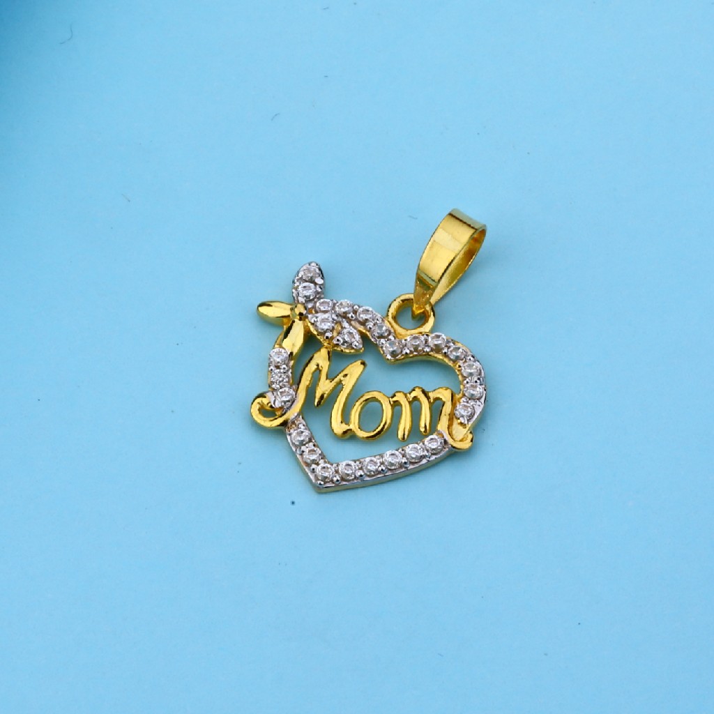 916 Gold Mom Shape Heart Pendant LFP56