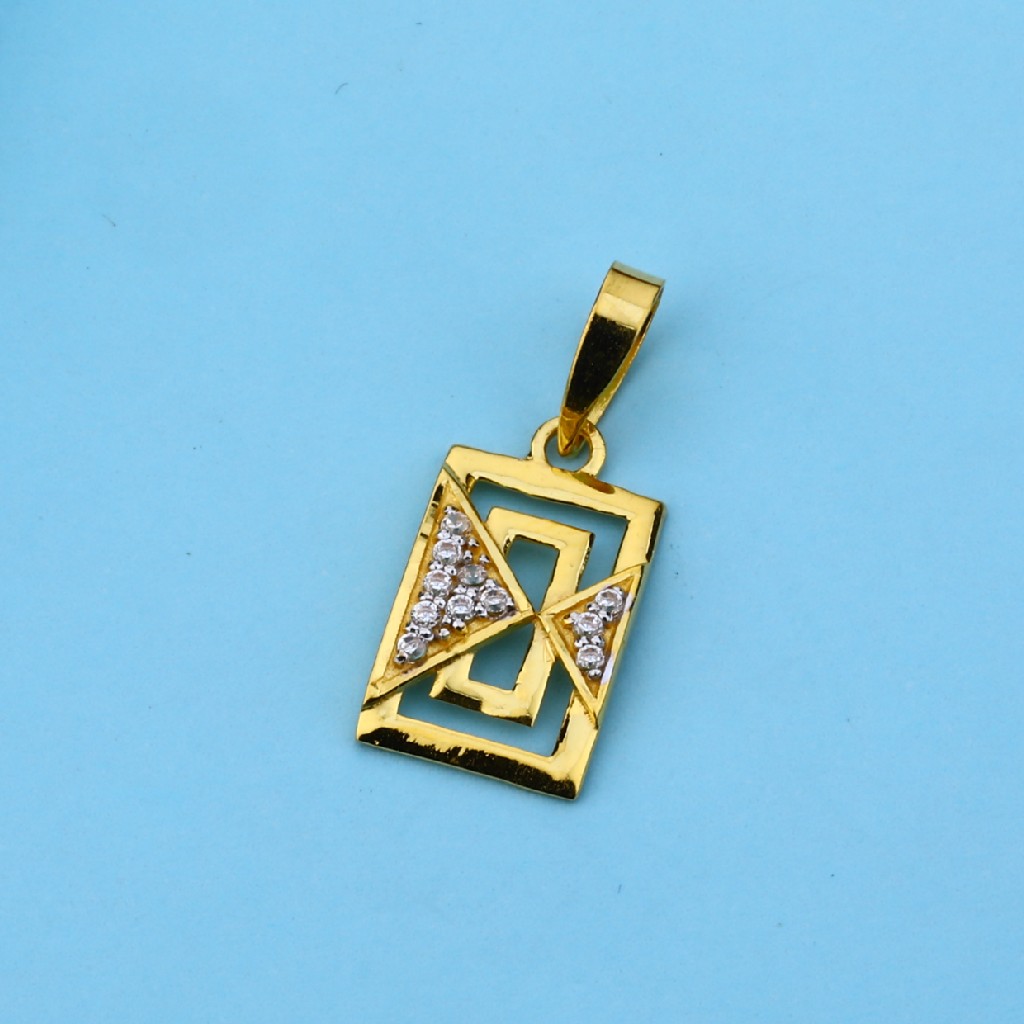 22ct Gold Cz Diamond Pendant LFP63