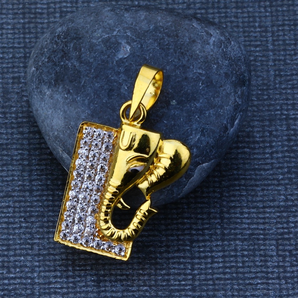 22ct Gold Cz Classic Pendant GP92