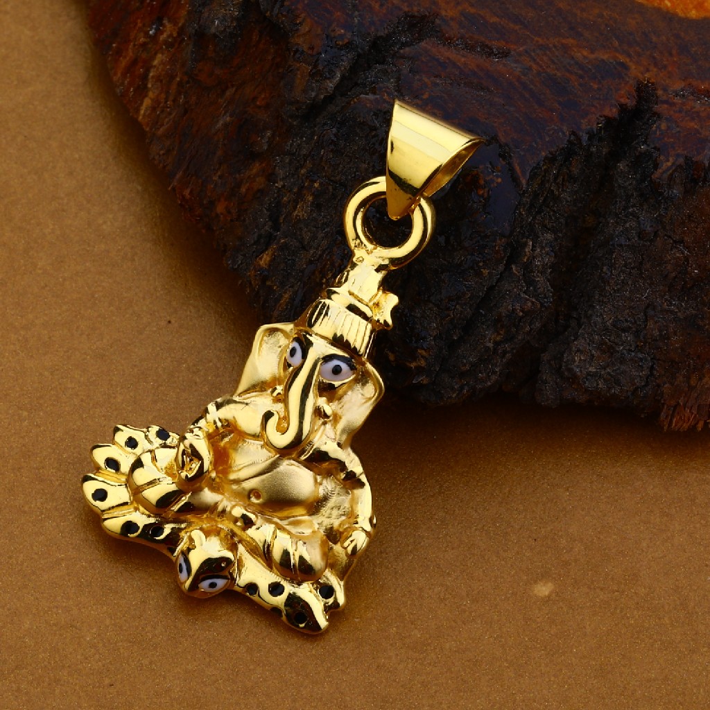 18kt Gold Hallmark Fancy Pendant For men HLP128