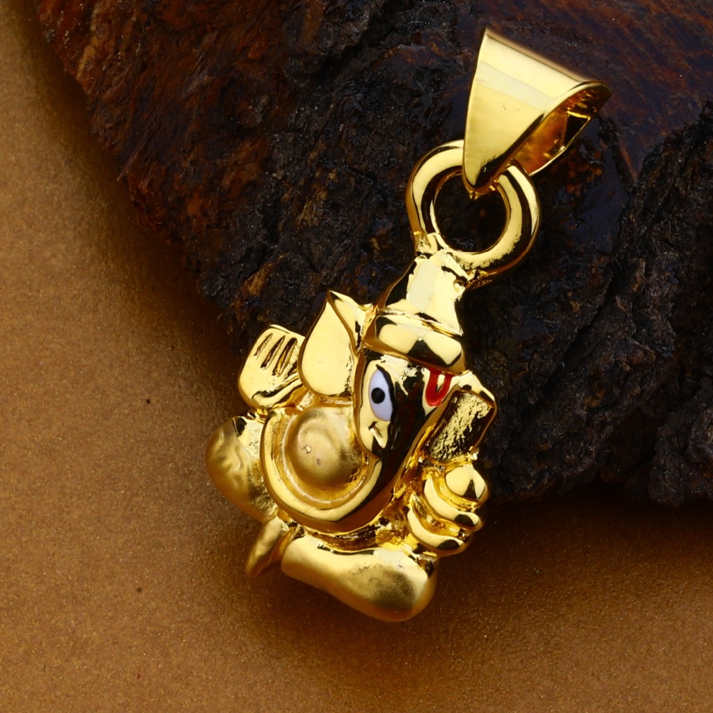 18kt Gold Mens Hollow Pendant HLP131