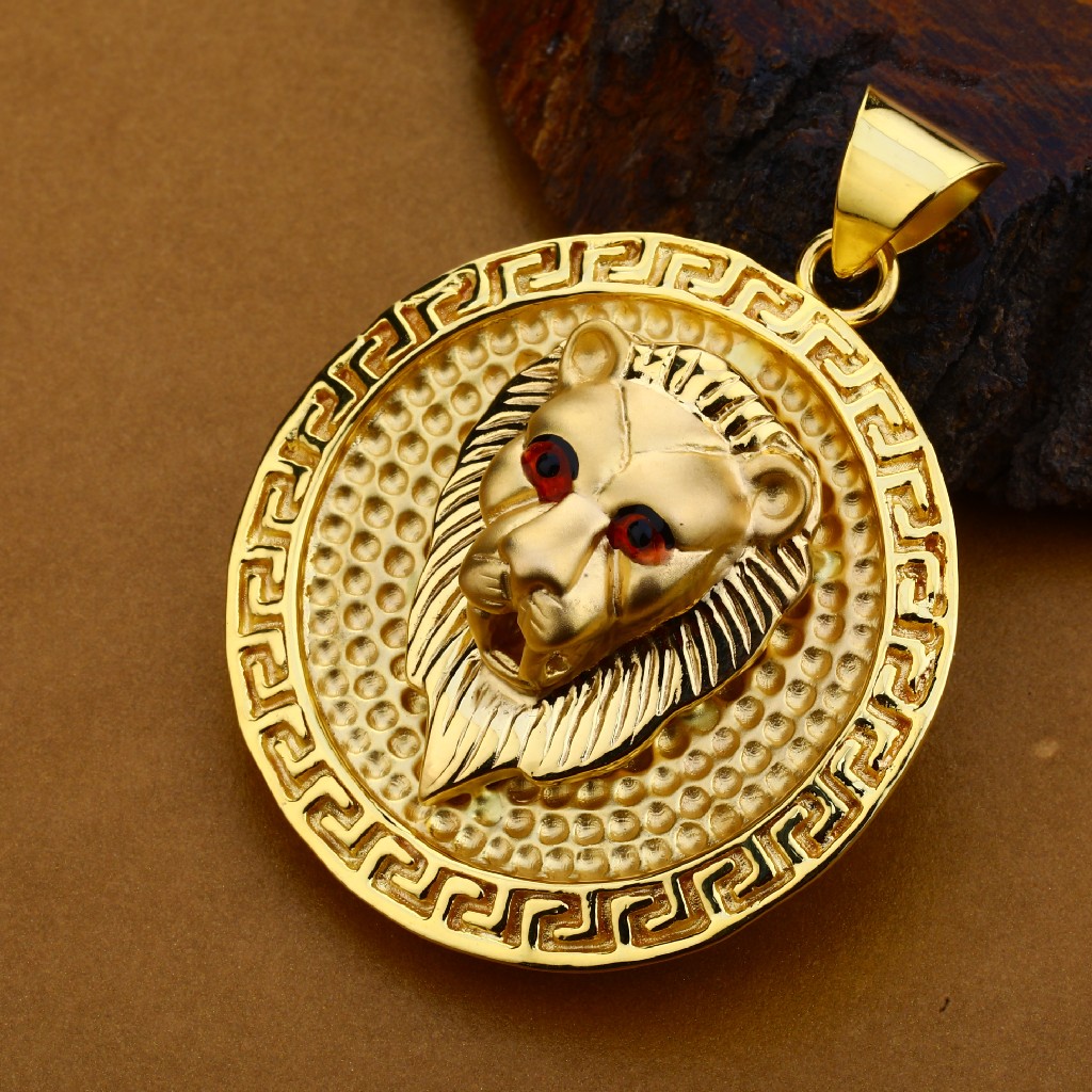 750 Gold Hollow Mens Pendant HLP134