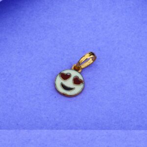 916 Gold Smiley Kids Pendant KP07
