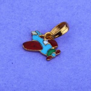 916 Gold Airplane Design Pendant KP08