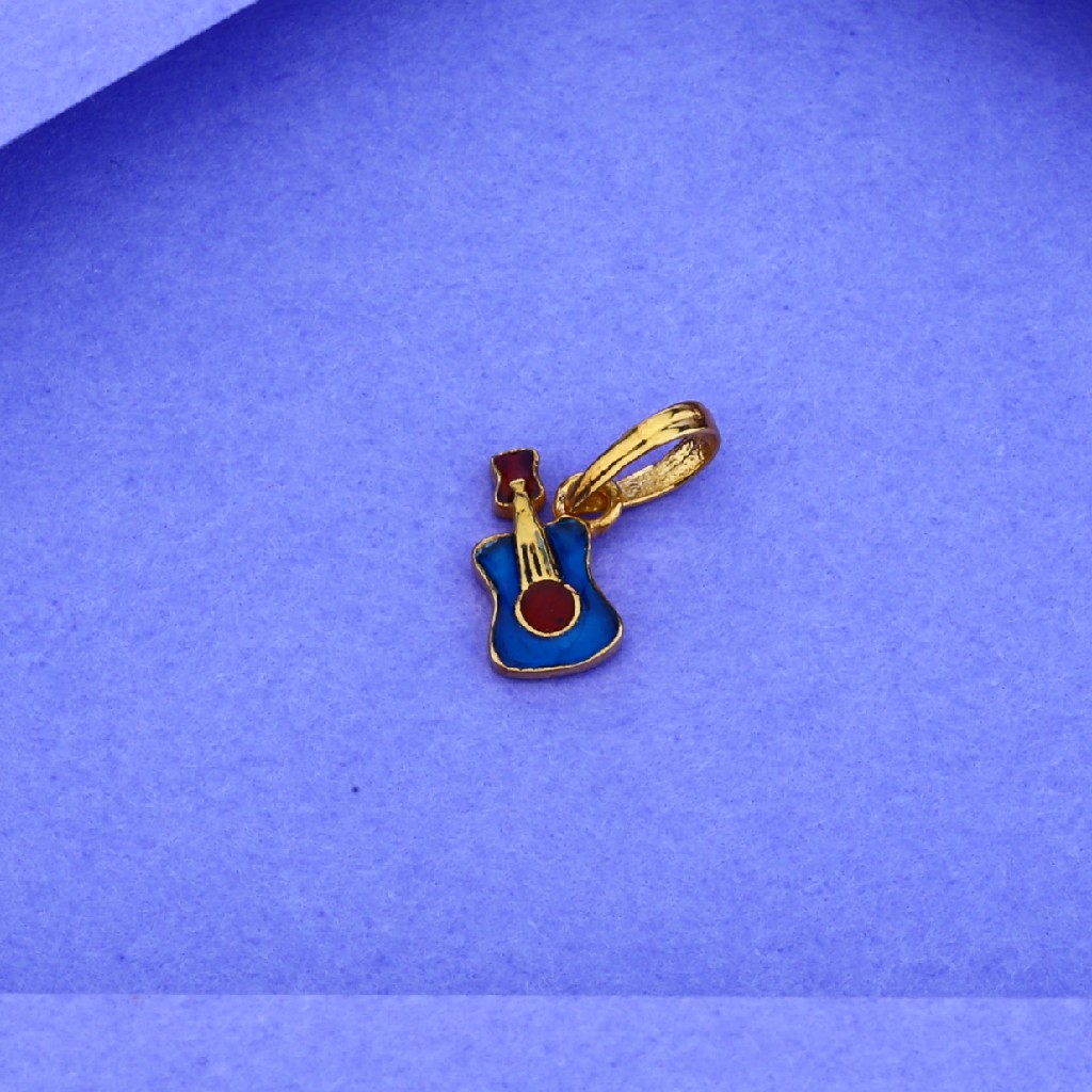 916 Gold Guitar Design Pendant KP09