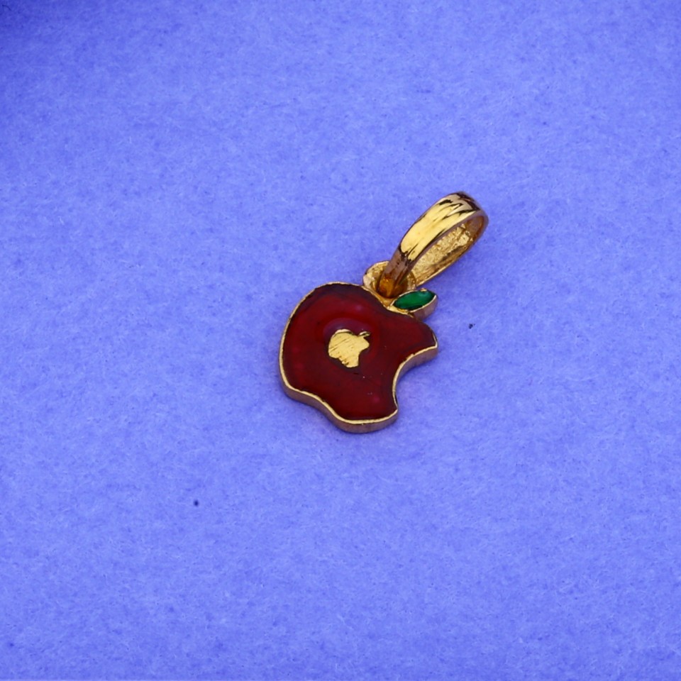 22ct Gold Apple Design Pendant KP13