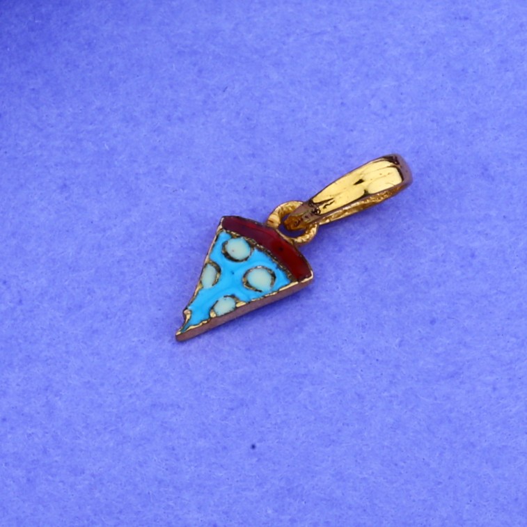 22ct Gold Pizza Design Pendant KP20