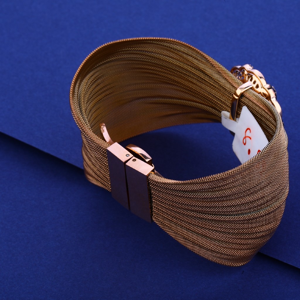 18kt Rose Gold Brown Leather Bracelet LLKB06 - Image 3