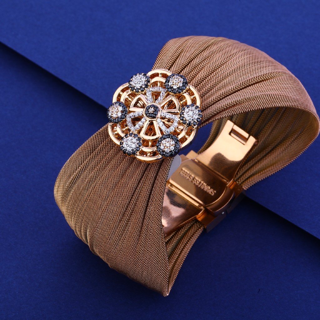 18kt Rose Gold Brown Leather Bracelet LLKB06