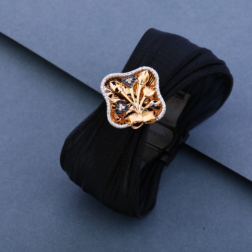 18ct Exclusive Leather Fancy Bracelet LLKB08