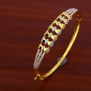 18ct Cz Gold Designer Bracelet Kada LKB67