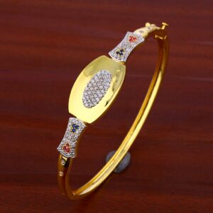 18kt Gold Cz Kada Bracelet LKB68