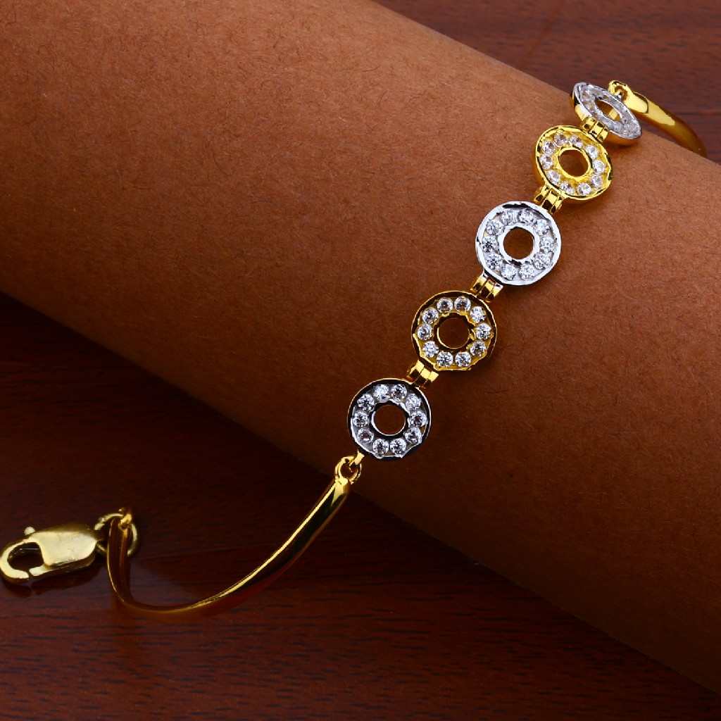 18ct Gold Cz Hallmark kada LKB104