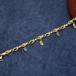 22kt Gold Plain Stylish Bracelet LPBR20