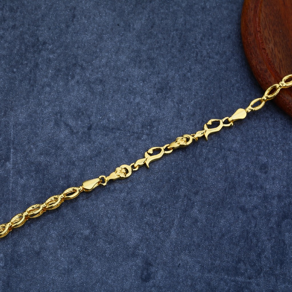 22kt Gold Fancy plain Bracelet LPBR25 - Image 2