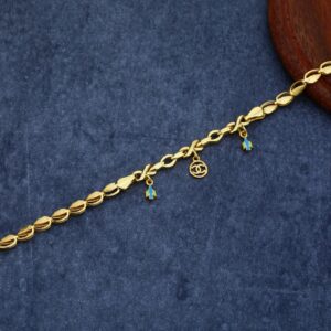 22ct Gold Plain Bracelet LPBR27