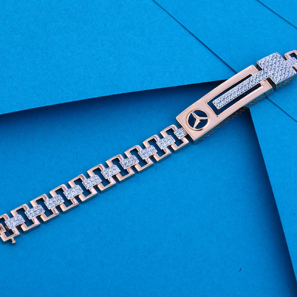 750 Rose Gold Mens Bracelet RMB03