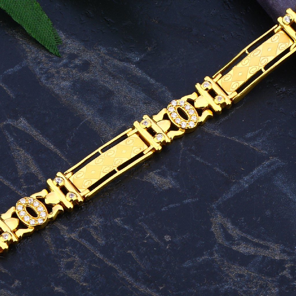 916 Gold Mens Casting Bracelet MCB83 - Image 3