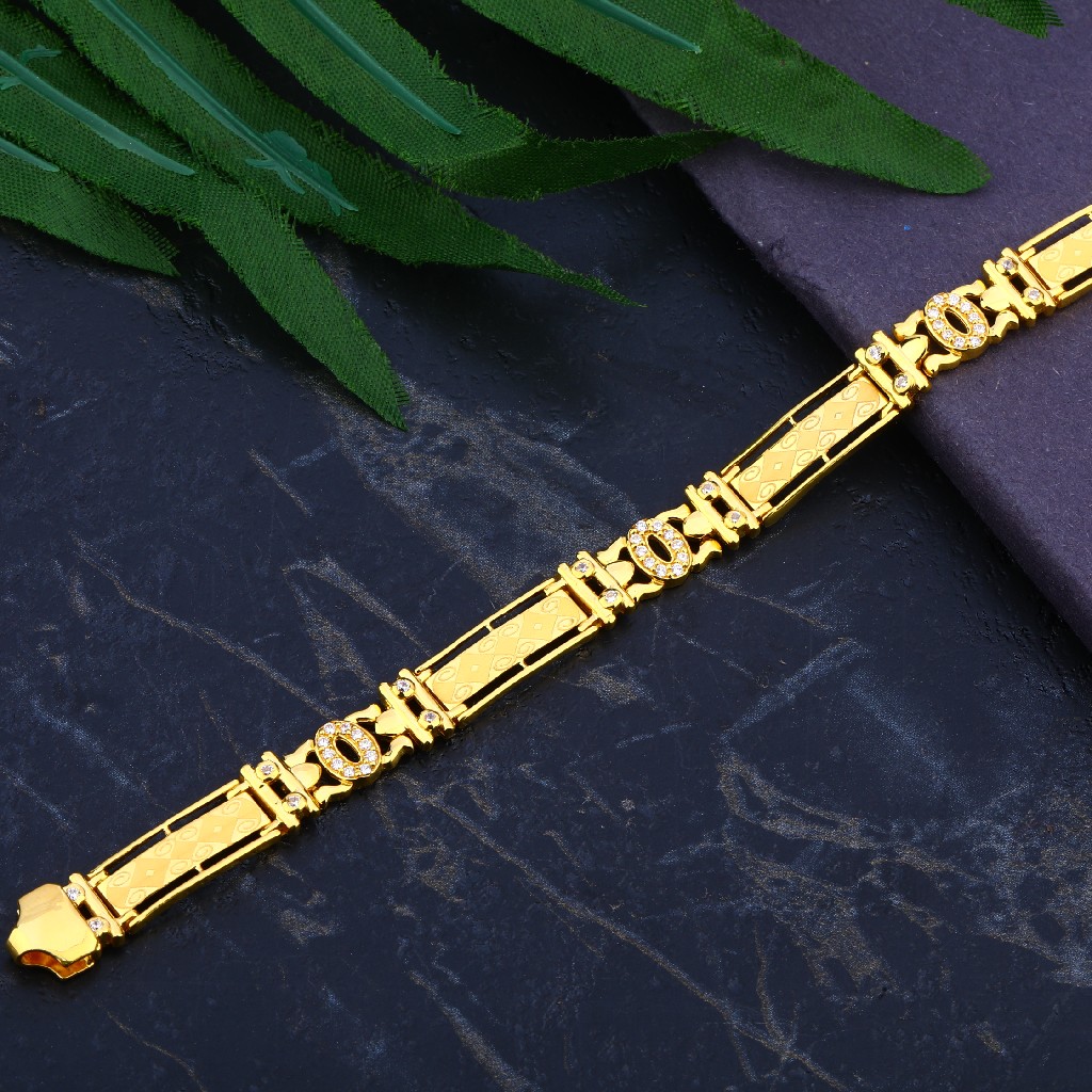916 Gold Mens Casting Bracelet MCB83 - Image 2