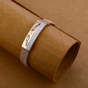 18 Kt Rose Gold Fancy Mens Bracelet MLB135