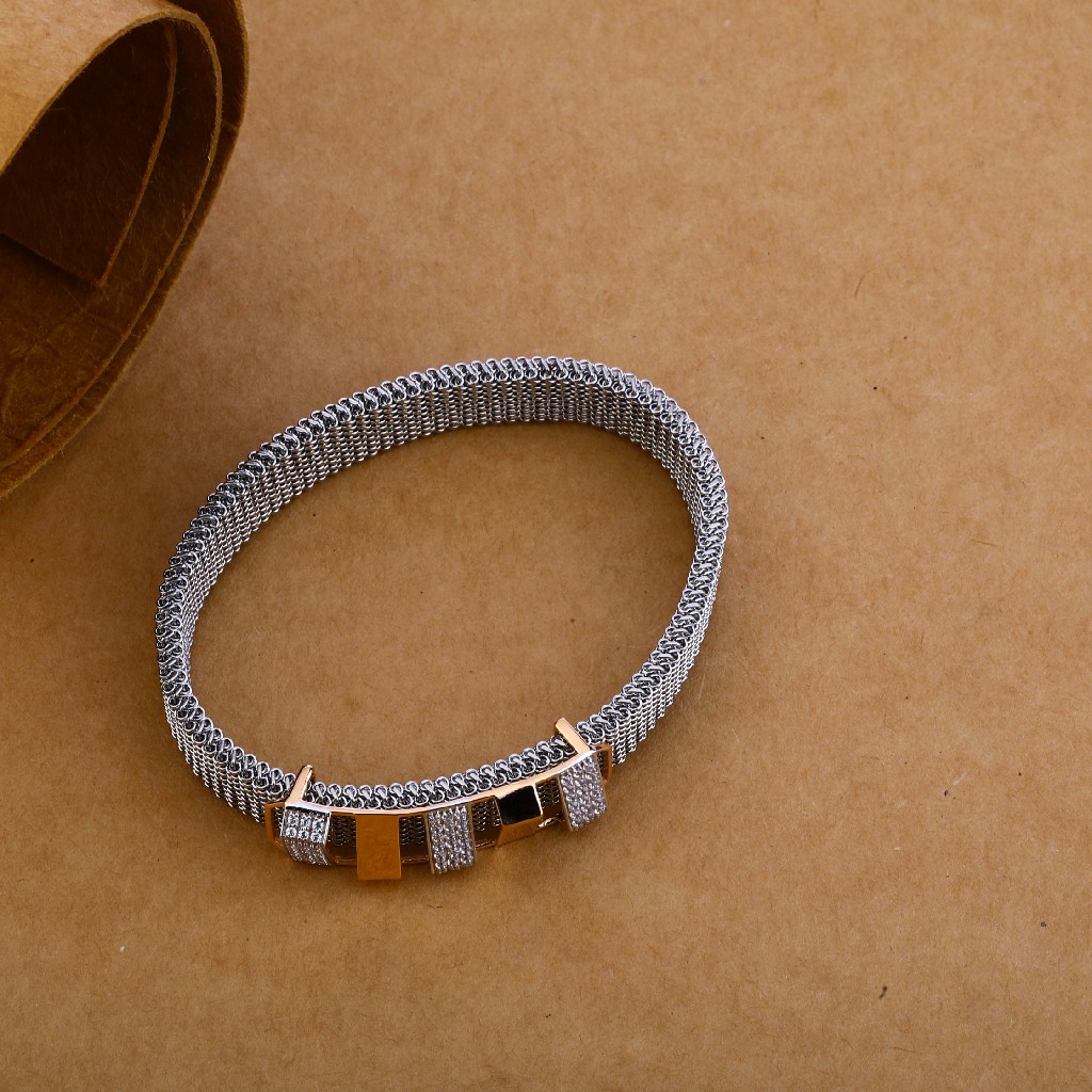 750 Rose Gold Stylish Mens Bracelet MLB136