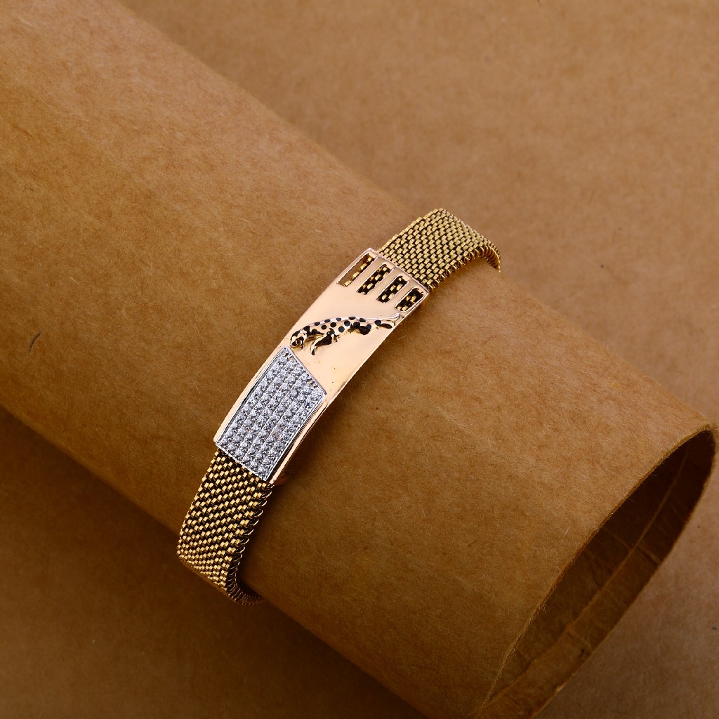 750 Rose Gold yellow Chain Bracelet MLB138 - Image 2