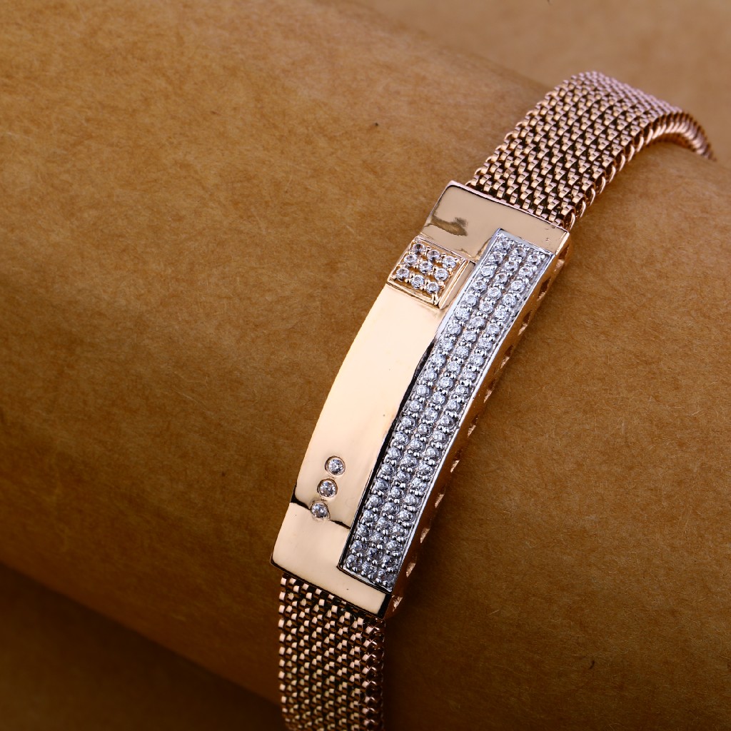750 Rose Gold Hallmark Stylish Bracelet MLB103 - Image 2