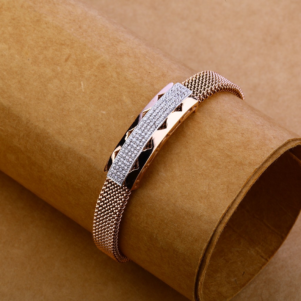750rose gold dimond chain bracelet mlb108