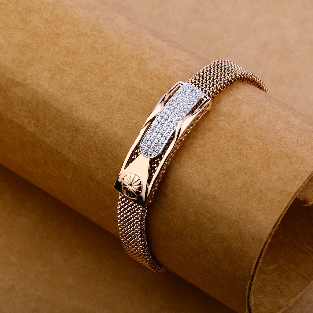 750 Rose Gold Cz Bracelet MLB112
