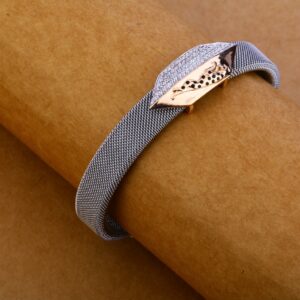 750 rose gold stylish chain bracelet mlb104