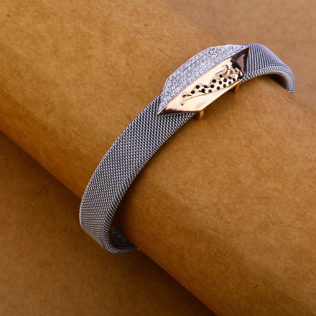 750 rose gold stylish chain bracelet mlb104