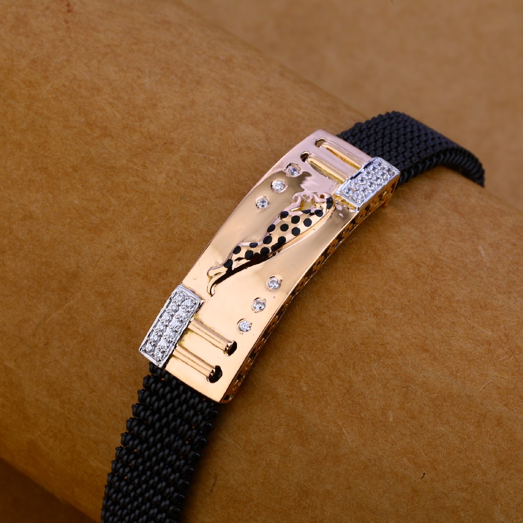 750 Black Chain Rose Gold Bracelet MLB111 - Image 2