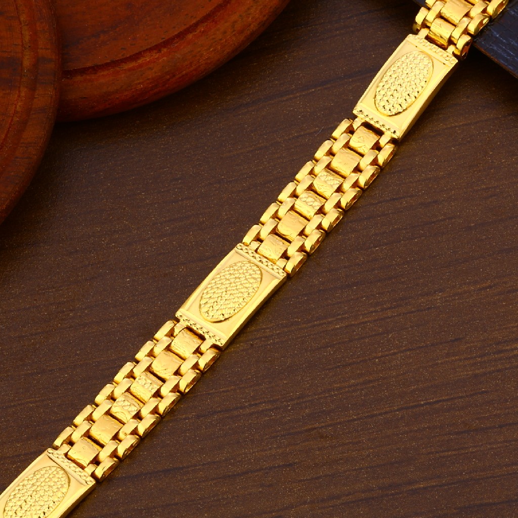 916 Gold Mens Designer Bracelet MPB180 - Image 3