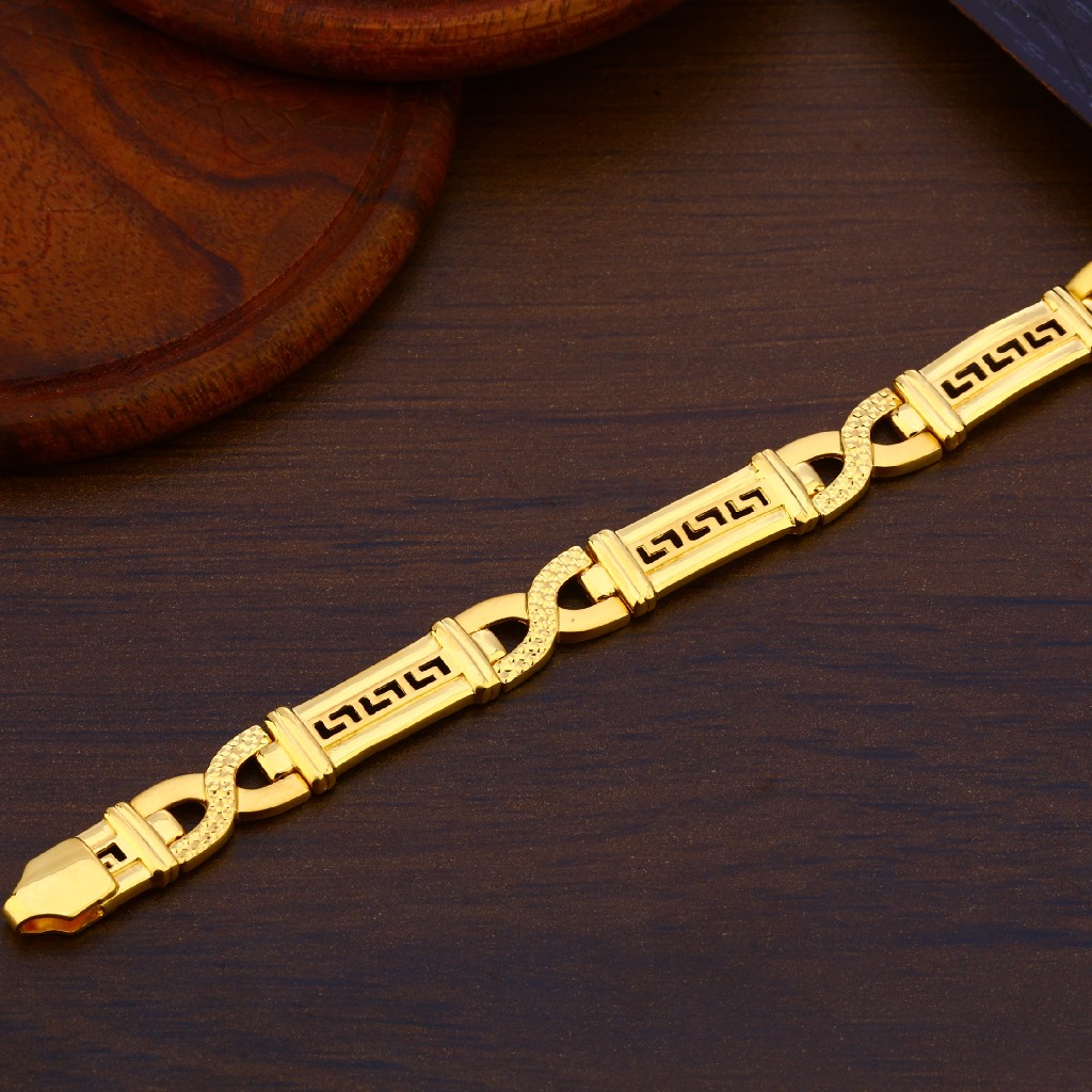 916 Gold Mens Fancy Bracelet MPB183