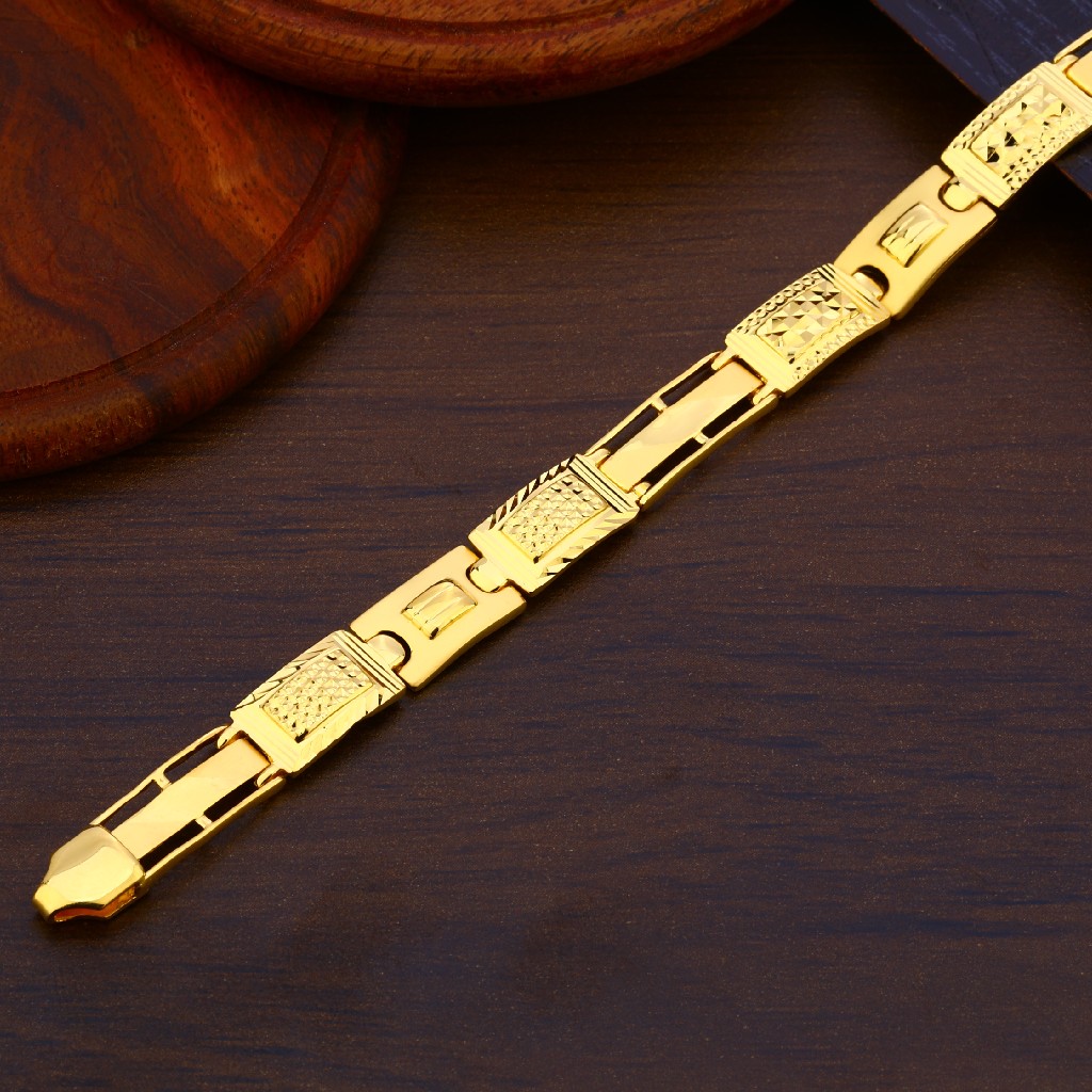 916 Gold Classic Mens Bracelet MPB197