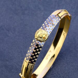 916 Gold Lion Face Kada MPLKB26