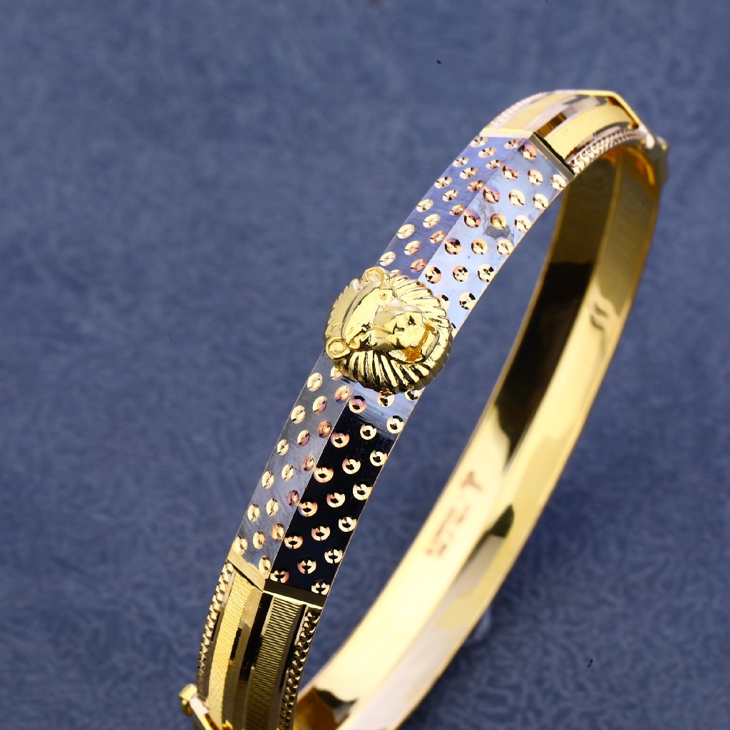 916 Gold Lion Face Kada MPLKB26