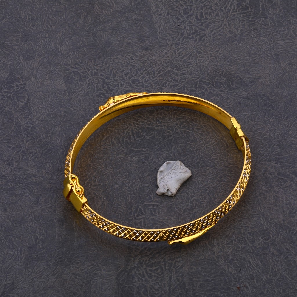 916 Gold Classic Punjabi Kada MPLKB40 - Image 2