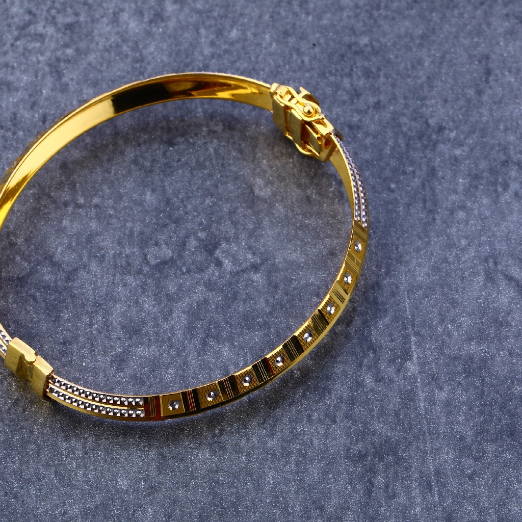 22kt Gold Designer punjabi Bangle MPLKB48 - Image 3