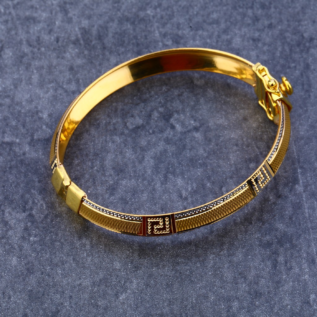 916 Gold Mens Punjabi Kada MPLKB46 - Image 3
