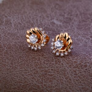 18KT Rose Gold Cubic Zirconia Earring RE69