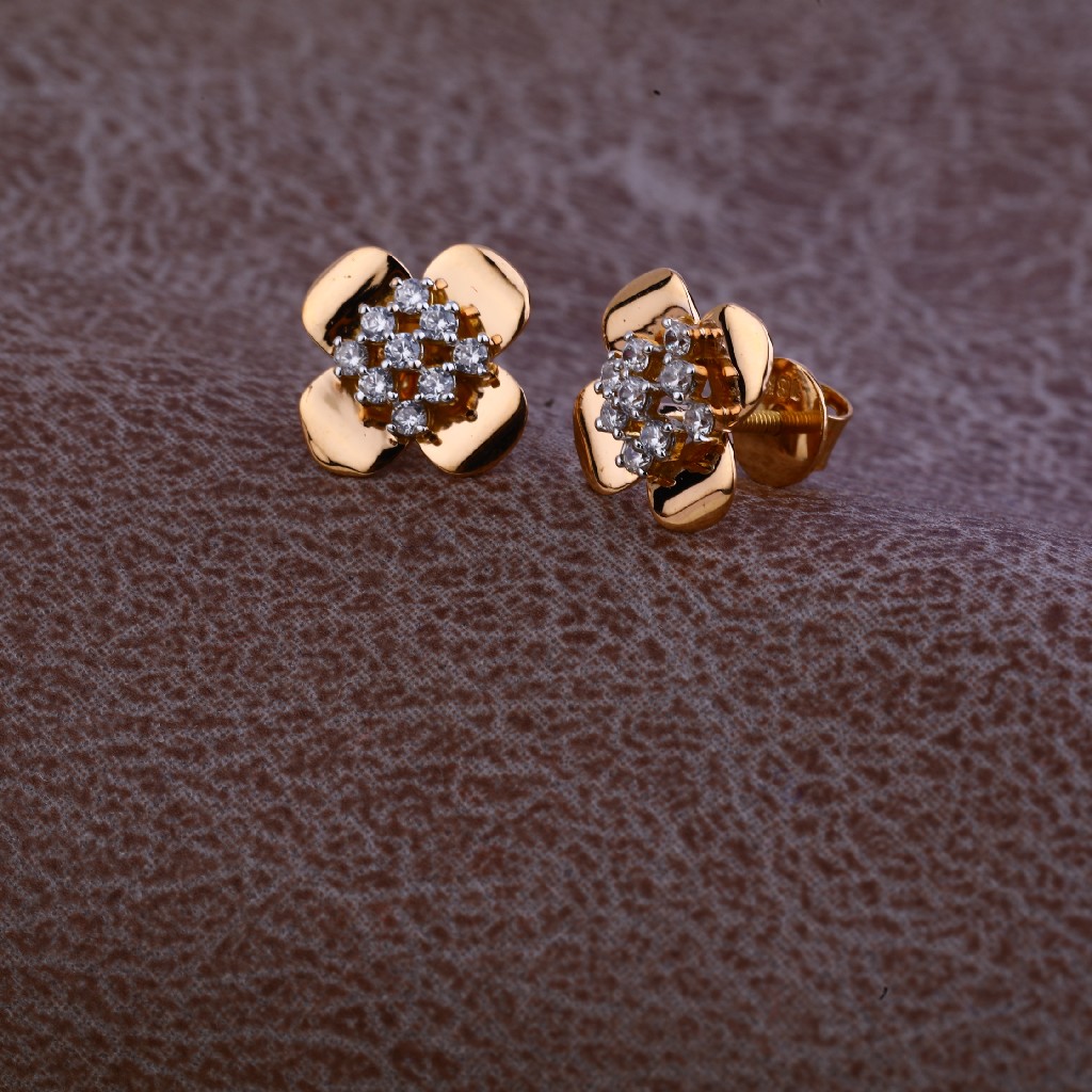 750 Rose Gold Fancy Earring RE82