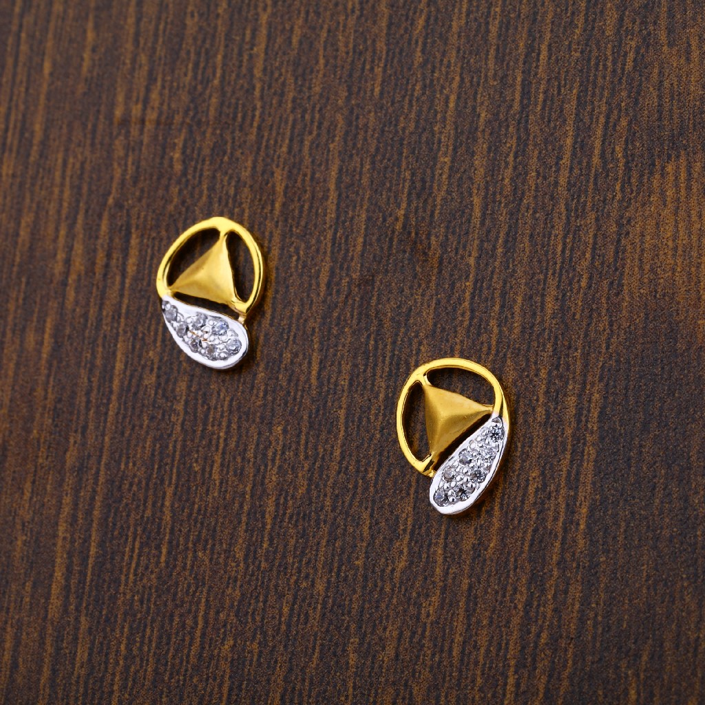 916 Gold Fancy Earring Tops LTE02