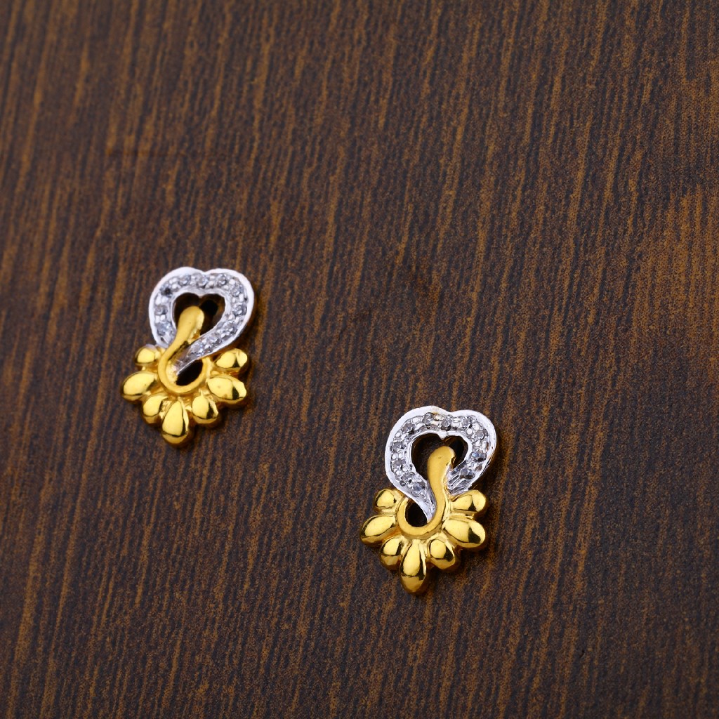 22ct Gold Designer Fancy Earring Tops LTE03